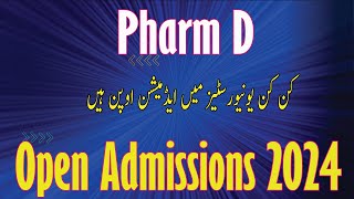 Pharm D Admissions 2024 D Pharm Admissions 2024  Eligibility  Fee Structure  Admission 2024 [upl. by Aleciram]