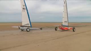 Asnelles  championnats de France de char à voile [upl. by Terrej]