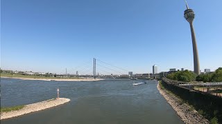 4K Walking Düsseldorf  Parlamentsufer [upl. by Ydnyl]