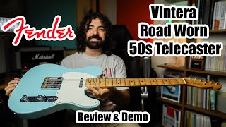 Fender Vintera 50s Road Worn Telecaster  Review amp Demo [upl. by Leong]