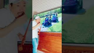 Crazy moment golf car 🤪viralvideo funny [upl. by Niatsirhc744]