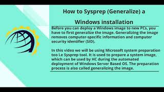 Sysprep Generalize a Windows installation [upl. by Arodasi]