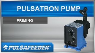 Pulsafeeder PULSAtron Series Metering Pumps  Priming your pump [upl. by Neyr]