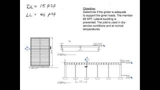 Girder Design Example of a First Floor Girder [upl. by Ahsiekat]