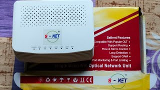 SNET SINGLE BAND XPON ONU ROUTER CONFIGURATION  SNET ONT Configuration  SNET Model SNET3101 [upl. by Gaivn578]