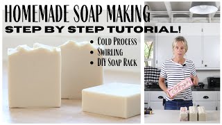 The Basics of Cold Process Soap Making  Homemade Soap  DIY Soap Rack  Natural Handmade Soap [upl. by Kirchner]