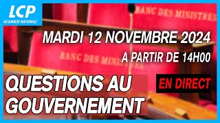 Questions au Gouvernement à lAssemblée nationale  12112024 [upl. by Montfort]