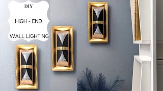 Dollar Tree DIY Glam Wall Sconce With Chopping Mats And Charger Plates [upl. by Pattani]