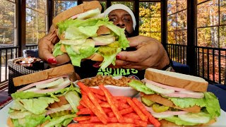 TRIPLE DECKER BOLOGNA SAMMICHES  MUKBANG [upl. by Gaskin74]