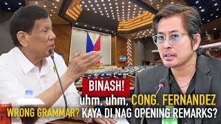 GANITO SI PRESIDENT DUTERTE SUMAGOT SA TANONG NI CONG FERNANDEZ DURING QUADCOMM HEARING duterte [upl. by Htebyram860]