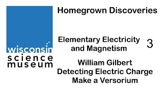 Electricity and Magnetism 3 William Gilbert and the Versorium [upl. by Jo Ann923]