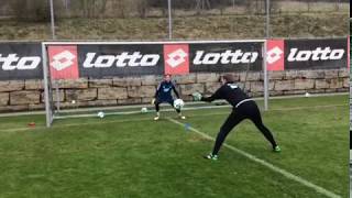 Goalkeeper Oliver Baumann training with Michael Reichner TSG 1899 HOFFENHEIM [upl. by Post]