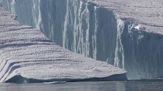 Large Iceberg Breaking near Ilulissat [upl. by Mcnair]