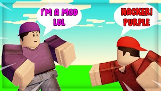 ARSENAL HACKER YOU CANT BE ON PURPLE TEAM Roblox Arsenal [upl. by Strong]