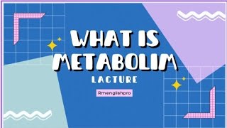 What is metabolism [upl. by Arand]