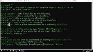 45 Working With The AD Command Line DSADD [upl. by Coheman]