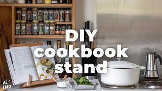 Gift Idea  How To Make A DIY Timber Cookbook Stand [upl. by Giusto]