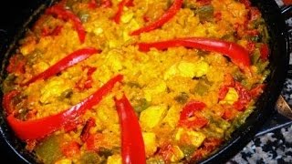 PAELLA FACIL  APRENDE CONMIGO Paella de pollo y gambas [upl. by Aciamaj]