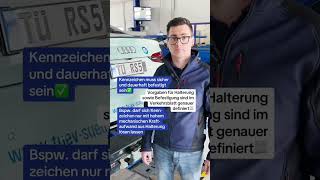 Wie genau darfst du eigentlich dein Kennzeichen anbringen🤔💭 kennzeichen tuning tüvsüd [upl. by Velick]