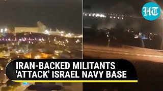 Explosion Rocks Israel Army Building As Iranbacked Iraqi Resistance Attacks Eilat With Drones [upl. by Eah]