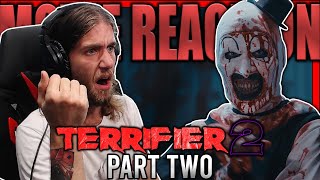 Terrifier 2 2022 MOVIE REACTION First Time Watching PART TWO [upl. by Jenifer]