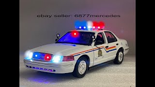 TOY Car RCMP Ford Crown Victoria Police Interceptor Royal Canadian Mounted Police Diecast KIDBASH [upl. by Ednyl]