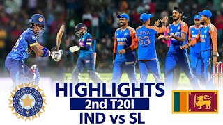 IND vs SL 2nd T20 Match Live India vs Sri Lanka 2nd T20I Match  HIGHLIGHTS  SuryaKumar Yadav [upl. by Eimor]