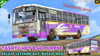 Release TGSRTC BS6 Ashok Leyland Purple Deluxe Bus Mod Download Bus Simulator Indonesia [upl. by Osnofedli]