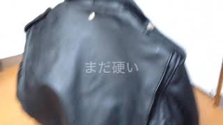 ショットschott618のライダースを洗ってみた結果schott perfecto leather motorcycle jacket [upl. by Lash439]