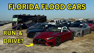 Mike Checks Out Hurricane Flooded Cars Boats and RVs Florida IAA [upl. by Norvol976]