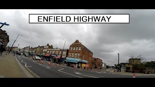 Enfield Highway  Hertford Road  Brimsdown  Bike Lane in 2023 [upl. by Mary]