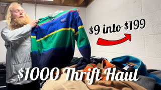 Spending 1000 On Used Clothing From Thrift Haul [upl. by Bettina]