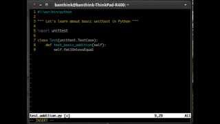 Basic Introduction on Unittest in Python [upl. by Aliakam]