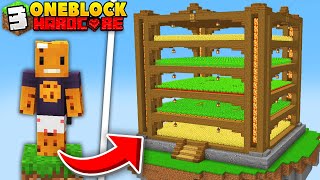 I Built Automatic Farms on ONE BLOCK Minecraft [upl. by Trumaine]