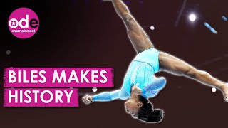 Simone Biles Performs Historic Vault at World Gymnastics Championships [upl. by Htebazie203]