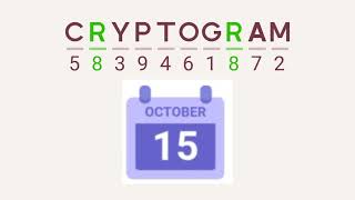 Cryptogram Daily Challenge October 15 2024  Welcome to Vienna Answers [upl. by Alisander]