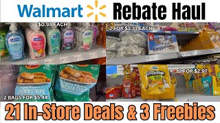 WALMART COUPONING 1022  3 FREEBIES  21 ALL DIGITAL DEALS USING REBATE APPS [upl. by Riedel]