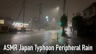 ASMR Extended Ver Japan Night Typhoon Periphery Rain Walk 20240829 Ambience Sleep Meditate Relax [upl. by Akessej]