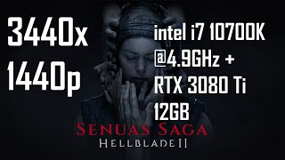 Hellblade 2  Benchmark  RTX 3080 Ti  Intel i7 10700K  3440x1440 [upl. by Lemar21]