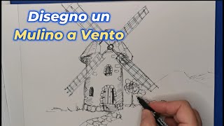 Come disegnare un Mulino a Vento Tutorial [upl. by Quintessa]