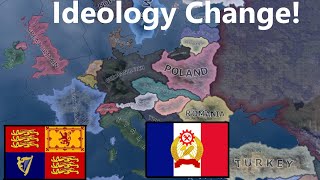 What If France became communist And Britian Monarchist Hoi4 Timelapse [upl. by Akiram705]