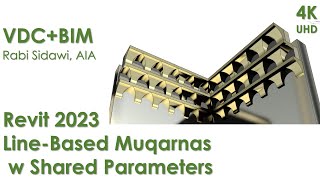 Revit 2023 LineBased Muqarnas w Shared Parameters [upl. by Eatnuahs100]