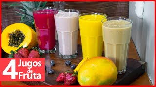 4 JUGOS POPULARES DE PURA FRUTA saludables y nutritivos 🤩😋💚🥤 [upl. by Nytsyrk25]