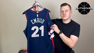 Authentic Nike Philadelphia 76ers Joel Embiid City edition jersey review [upl. by Suckram962]