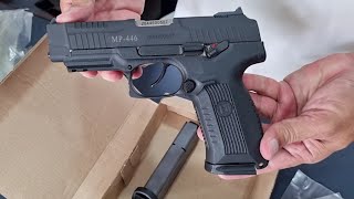 BAIKAL VIKING MP 446 9MM PISTOL REVIEW AND UNBOXING [upl. by Keyte]