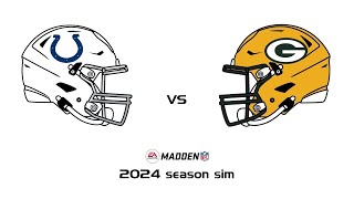 Colts vs Packers Week 2 Simulation  Madden 25 Rosters [upl. by Currie95]