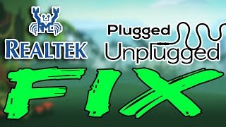 Solved  Realtek HD Audio Plugged and Unplugged Problem [upl. by Eilagam]