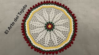 Paso a paso centro de mesa tejido a crochet [upl. by Namrehs959]