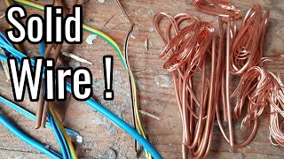 Scrapping solid core copper wire  Worth it [upl. by Eldora]