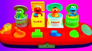 Cookie Monster Singing Pop Up Pals Toy Elmo Ernie Oscar The Muppets Interactive Sesame Street Toys [upl. by Enilegna]